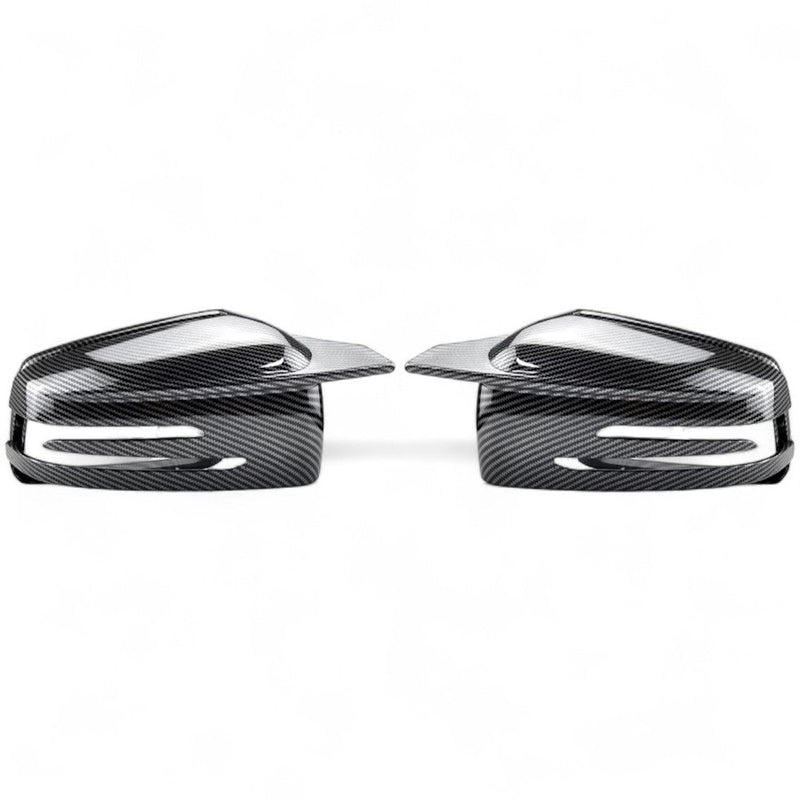 Coques Rétroviseurs Fibre Carbone Mercedes Classe A W176 - vue de face - Becquet Voiture