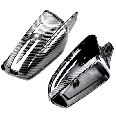 Coques rétroviseurs fibre carbone Mercedes Classe C W204 2007-2014 - installé sur véhicule - Becquet Voiture
