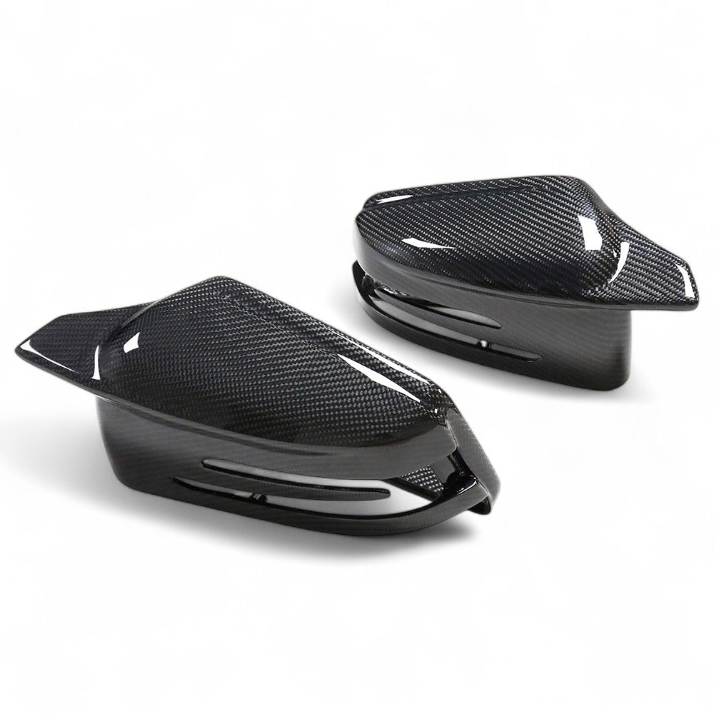 Coques Rétroviseurs Fibre Carbone Mercedes Classe E W212 - vue de face - Becquet Voiture