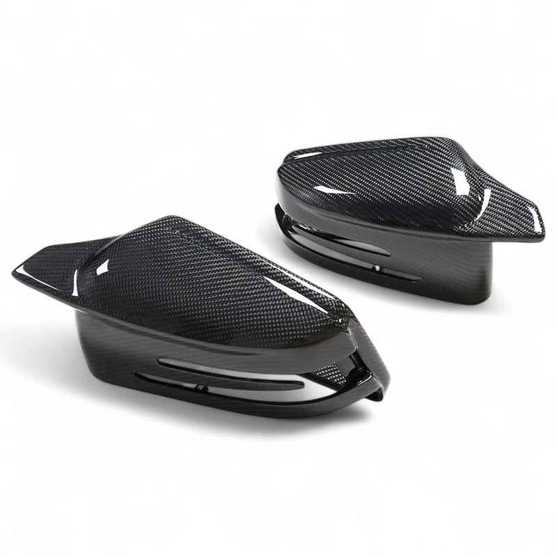 Coques rétroviseurs fibre carbone Mercedes GLA X156 2014-2020 - vue de face 2 - Becquet Voiture