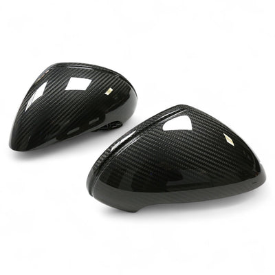 Coques Rétroviseurs Fibre Carbone Porsche Cayman 981 2012-2016 - vue de face - Becquet Voiture