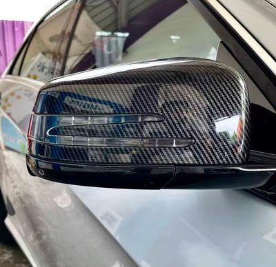 Coques Rétroviseurs Look Carbone Mercedes Classe B W246 2012-2018 - vue de profil - Becquet Voiture