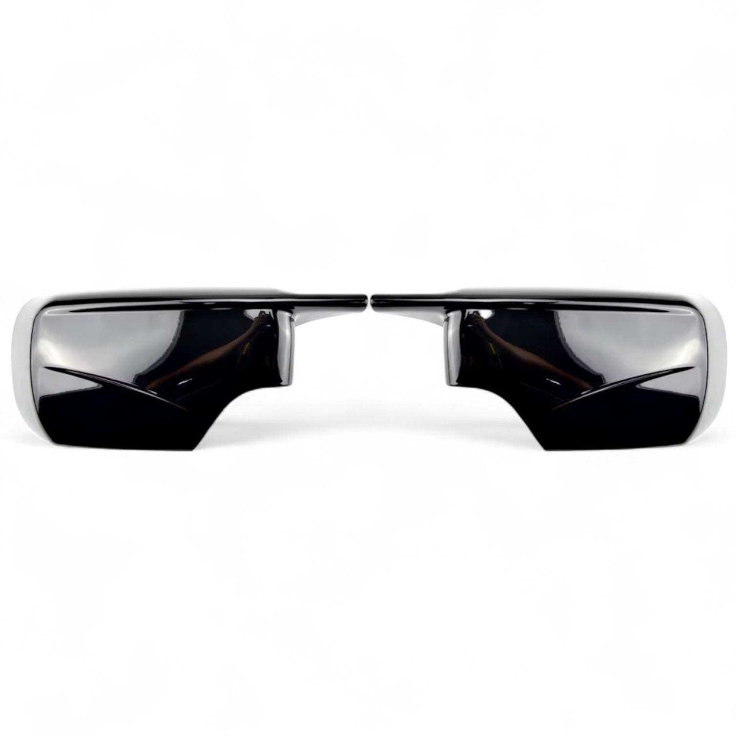 Coques rétroviseurs M Performance BMW Série 3 E46 - Noir brillant - vue de face - Becquet Voiture