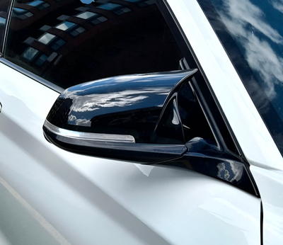 Coques Rétroviseurs M Performance Noir Brillant BMW F30 - vue de profil - Becquet Voiture