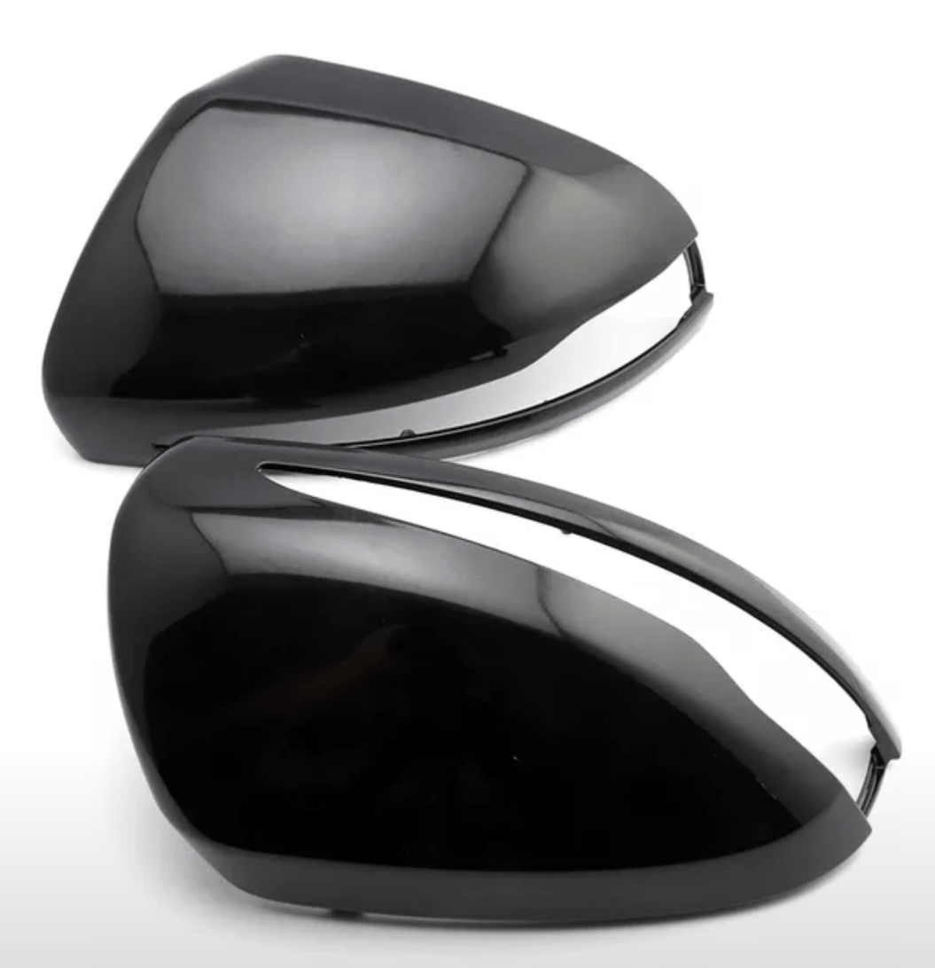 Coques rétroviseurs Mercedes GLC W253 noir brillant - vue de face - Becquet Voiture