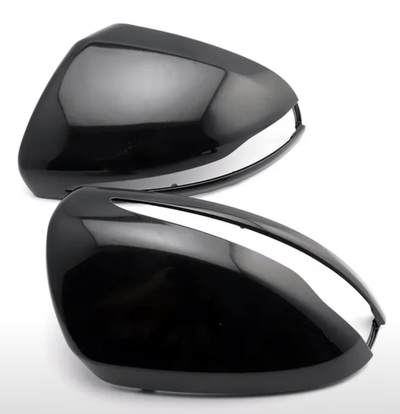 Coques rétroviseurs Mercedes GLC W253 noir brillant - vue de face - Becquet Voiture