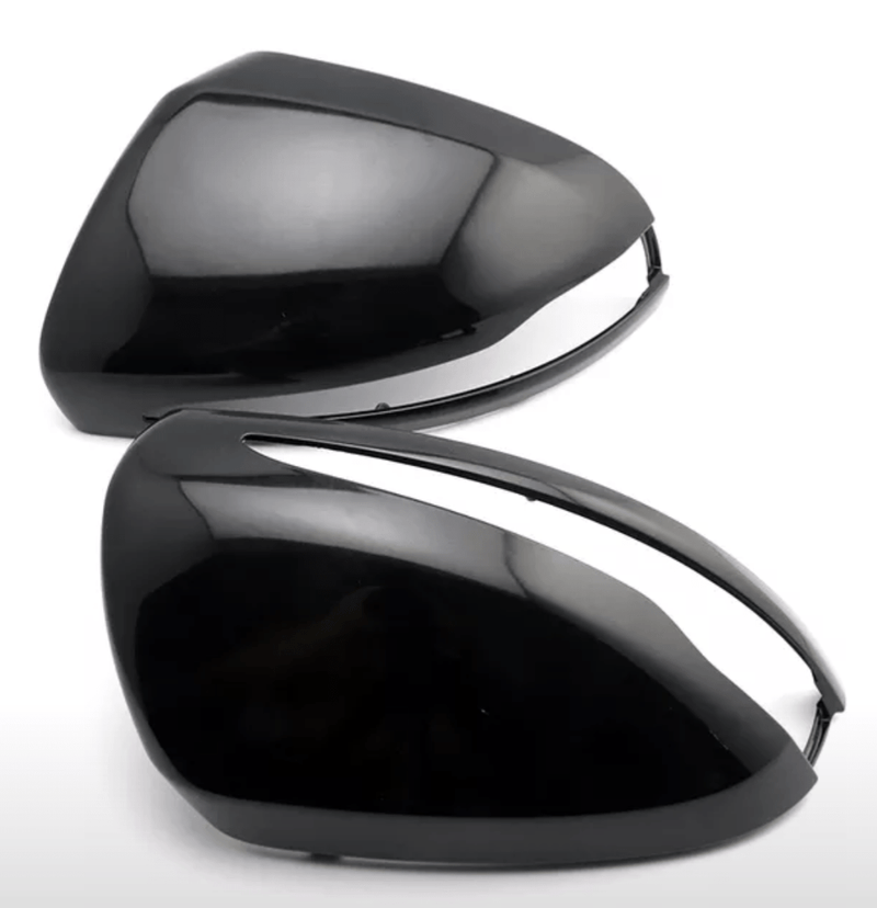 Coques rétroviseurs Mercedes GLC W253 noir brillant - vue de face - Becquet Voiture