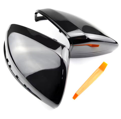 Coques rétroviseurs Mercedes GLC W253 noir brillant - vue de trois-quarts - Becquet Voiture