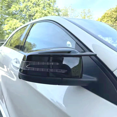 Coques rétroviseurs Mercedes GLK X204 noir brillant - vue de profil - Becquet Voiture