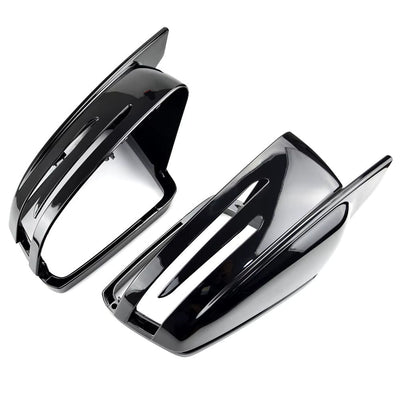Coques rétroviseurs Mercedes GLK X204 noir brillant - vue de trois-quarts - Becquet Voiture