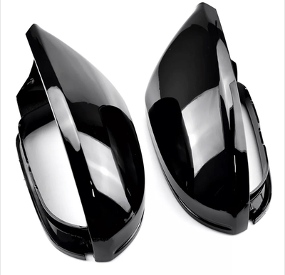 Coques rétroviseurs noir brillant Audi A7 C7 2013-2018 - vue de face - Becquet Voiture