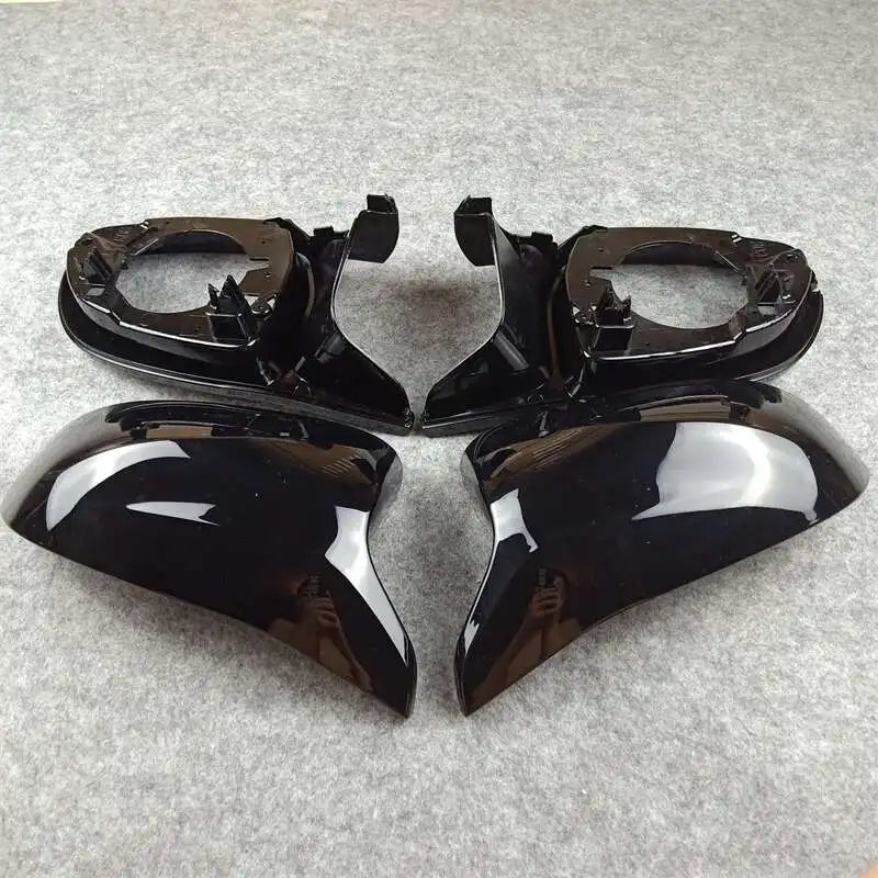 Coques Rétroviseurs Noir Brillant BMW X3 X4 X5 X6 X7 - vue de face - Becquet Voiture