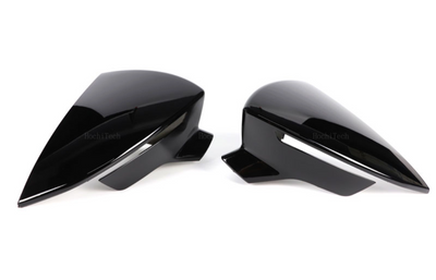 Coques Rétroviseurs Noir Brillant Seat Leon III 5F 2012 2020 - vue de trois-quarts - Becquet Voiture