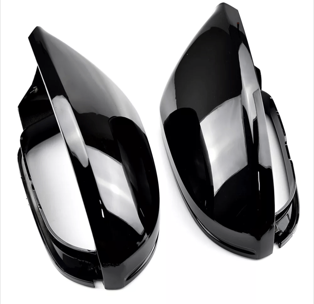Coques Rétroviseurs Noires Brillantes Audi A7 C7 2012-2018 - vue de face - Becquet Voiture