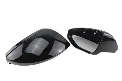 Coques Rétroviseurs Noires Brillantes Audi A7 S7 RS7 C8 - vue arrière - Becquet Voiture