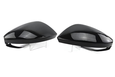Coques Rétroviseurs Noires Brillantes Audi A7 S7 RS7 C8 - vue de face - Becquet Voiture