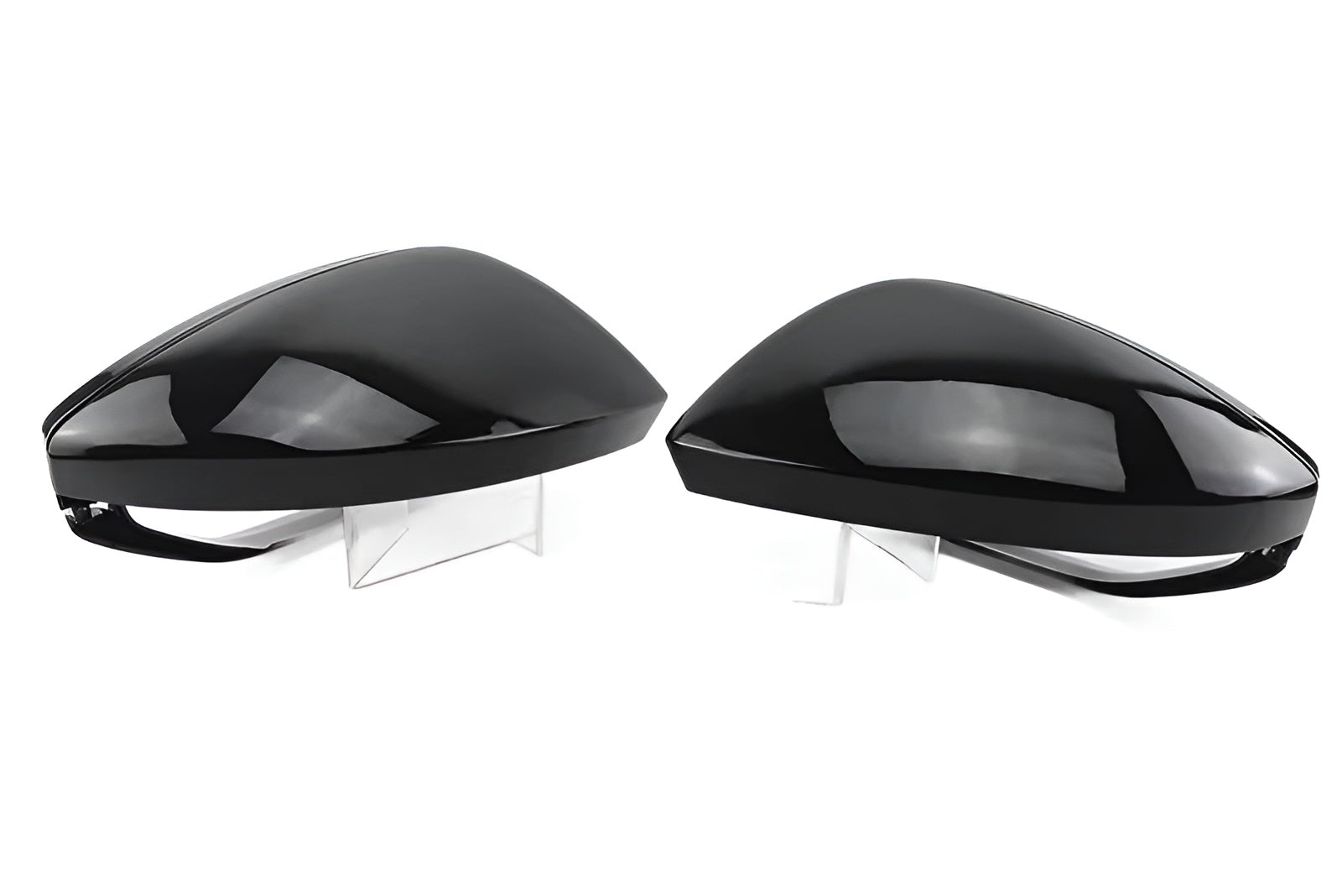 Coques Rétroviseurs Noires Brillantes Audi A8 S8 D5 2018-2025 - vue de face - Becquet Voiture
