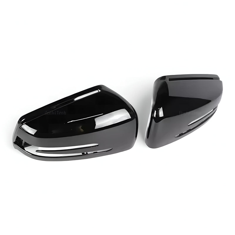 Coques Rétroviseurs Noires Brillantes Mercedes Classe B W246 - vue de dessus - Becquet Voiture
