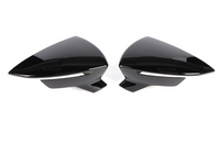 Coques Rétroviseurs Noires Brillantes Seat Ibiza 5 6F 2017-2023 - vue de profil - Becquet Voiture