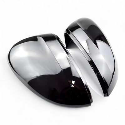 Coques Rétroviseurs Noires Brillantes VW Passat B8 2015-2020 - vue de trois-quarts - Becquet Voiture