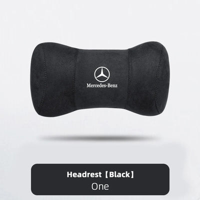 Coussin Appuie-Tête Mémoire de Forme Mercedes AMG - détail du montage - Becquet Voiture