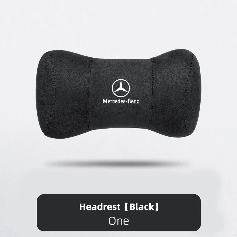 Coussin Appuie-Tête Mémoire de Forme Mercedes AMG - détail du montage - Becquet Voiture