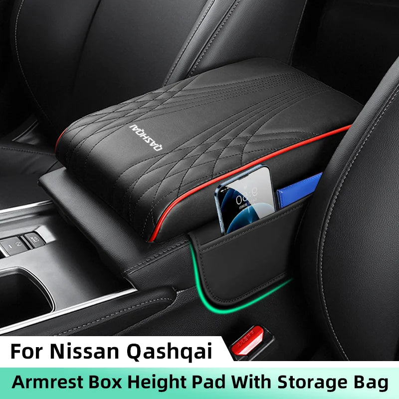 Coussin d'Accoudoir Central Nissan Qashqai J10 J11 - vue de face - Becquet Voiture