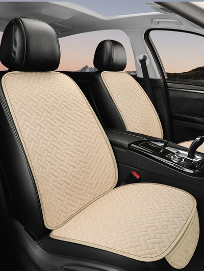 Coussin de Siège Auto Lin Universel Toutes Saisons - détail du montage 2 - Becquet Voiture