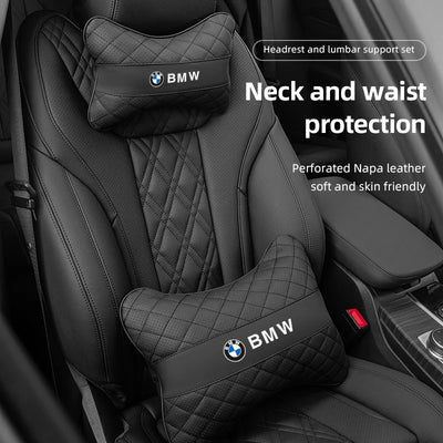 Coussin Lombaire et Appuie-Tête BMW - installé sur véhicule - Becquet Voiture