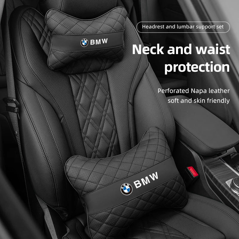 Coussin Lombaire et Appuie-Tête BMW - installé sur véhicule - Becquet Voiture