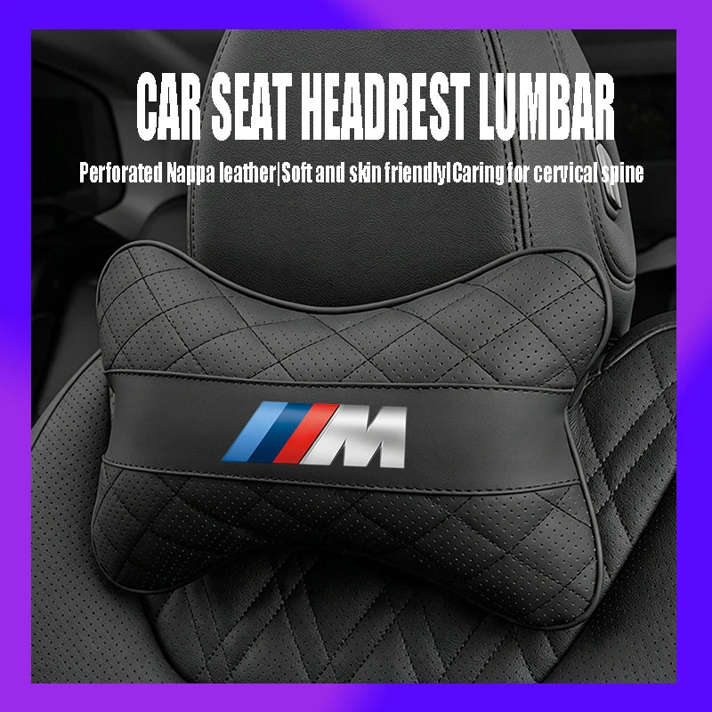 Coussin Lombaire et Appuie-Tête BMW - vue de face - Becquet Voiture