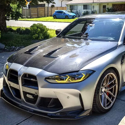 Couvercle Aération Capot Carbone BMW M3 M4 G80 G82 2021+ - installé sur véhicule - Becquet Voiture
