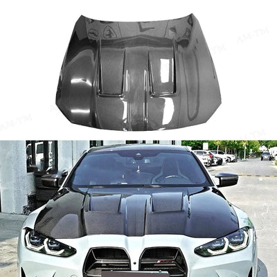 Couvercle Aération Capot Carbone BMW M3 M4 G80 G82 2021+ - vue de face - Becquet Voiture