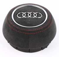 Couvercle Airbag Audi Carbone Cuir Personnalisé 2008-2020 - vue arrière - Becquet Voiture