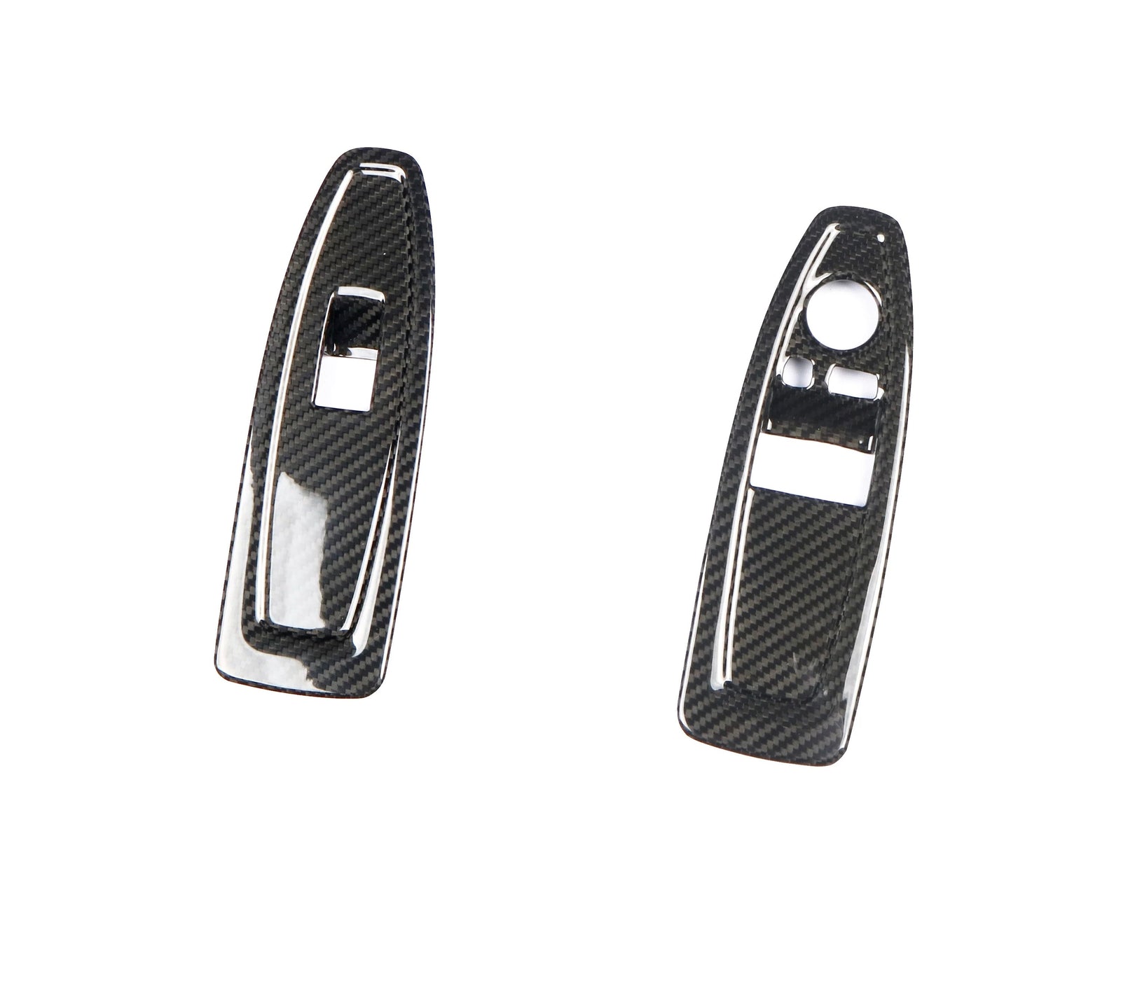 Couvercle Bouton Porte Fibre Carbone BMW F82 LCI - vue de face - Becquet Voiture