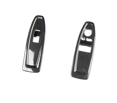 Couvercle Bouton Porte Fibre Carbone BMW F82 LCI - vue de face - Becquet Voiture