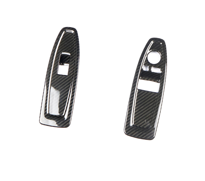 Couvercle Bouton Porte Fibre Carbone BMW F82 LCI - vue de face - Becquet Voiture