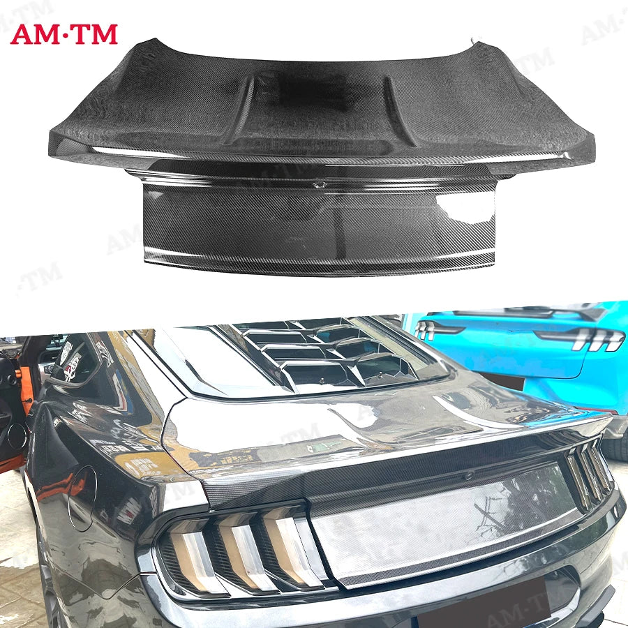 Couvercle de Coffre Fibre de Carbone Ford Mustang 2015-2018 - vue de face - Becquet Voiture