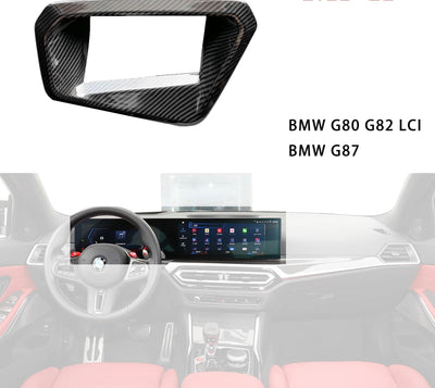 Couvercle HUD Fibre Carbone BMW G80 G82 LCI - vue de trois-quarts - Becquet Voiture
