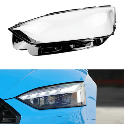 Couvercle Lentille Phare Avant Audi A5 2021-2022 - détail du montage - Becquet Voiture