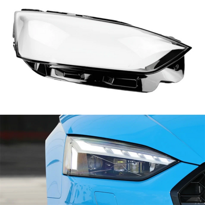 Couvercle Lentille Phare Avant Audi A5 2021-2022 - vue rapprochée - Becquet Voiture