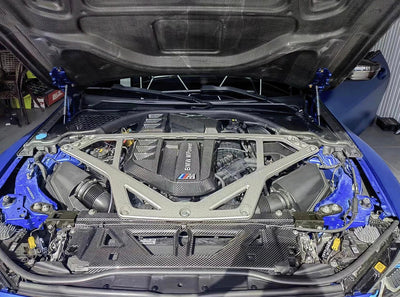 Couvercle Liquide Refroidissement Carbone BMW G80 G82 - installé sur véhicule - Becquet Voiture