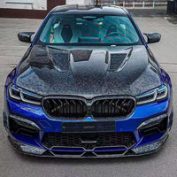 Couvercle Moteur Carbone BMW M5 F90 Série 5 G30 540i - installé sur véhicule - Becquet Voiture
