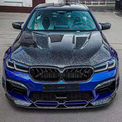 Couvercle Moteur Carbone BMW M5 F90 Série 5 G30 540i - installé sur véhicule - Becquet Voiture
