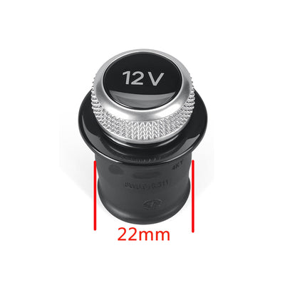 Couvre Allume-Cigare 12V Chromé Audi - vue de profil - Becquet Voiture