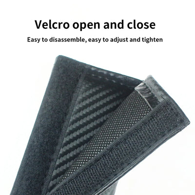 Couvre Ceinture Carbone Sécurité Voiture DIY - vue de trois-quarts - Becquet Voiture