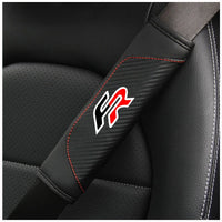 Seat FR Ateca Ibiza Leon Sport Seat Belt Cover - front view - Becquet Voiture