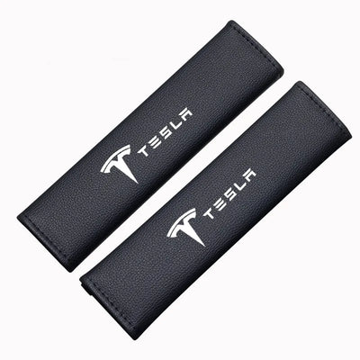 Couvre Ceinture Sécurité Tesla Model 3 Y S X - détail du montage - Becquet Voiture