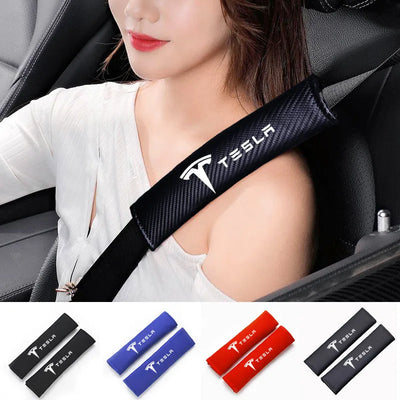 Couvre Ceinture Sécurité Tesla Model 3 Y S X - vue de face - Becquet Voiture