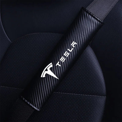 Couvre Ceinture Sécurité Tesla Model 3 Y S X - vue de trois-quarts - Becquet Voiture